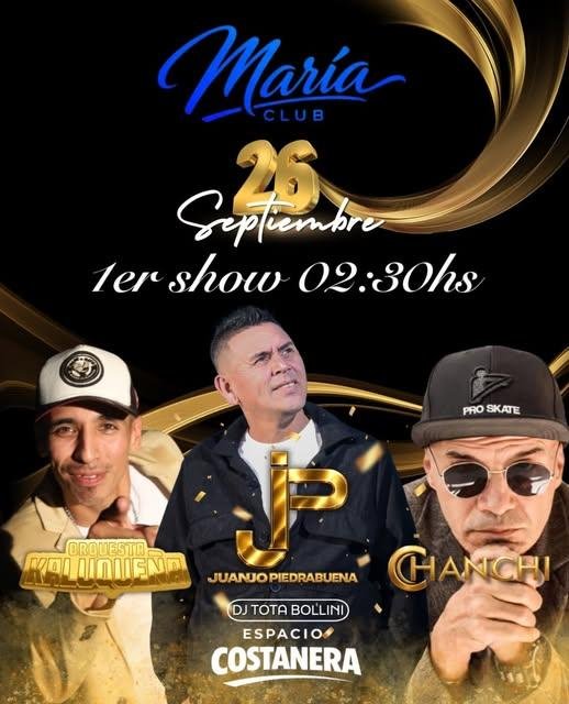 Afiche de María Club, 26 de septiembre